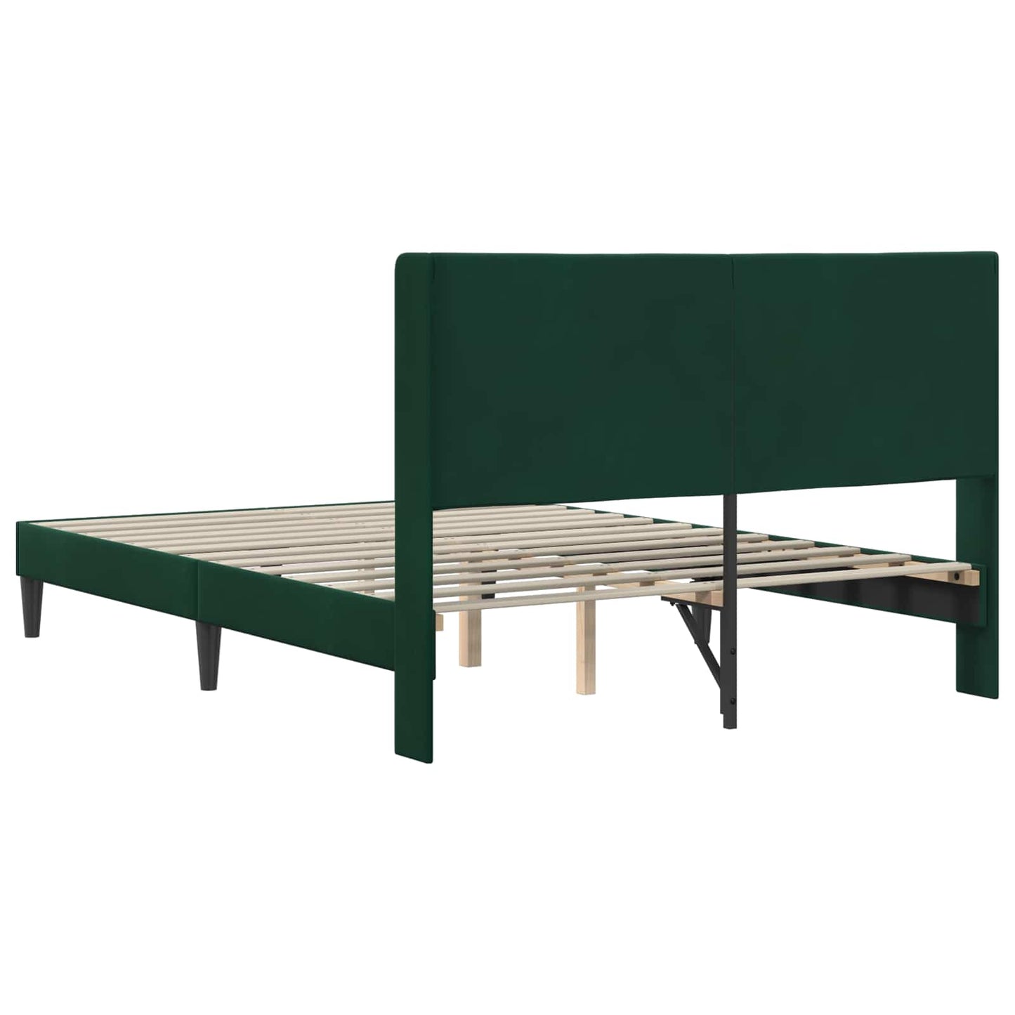 Struttura del letto Verde Scuro 140 x 200 cm Velluto | homemem39