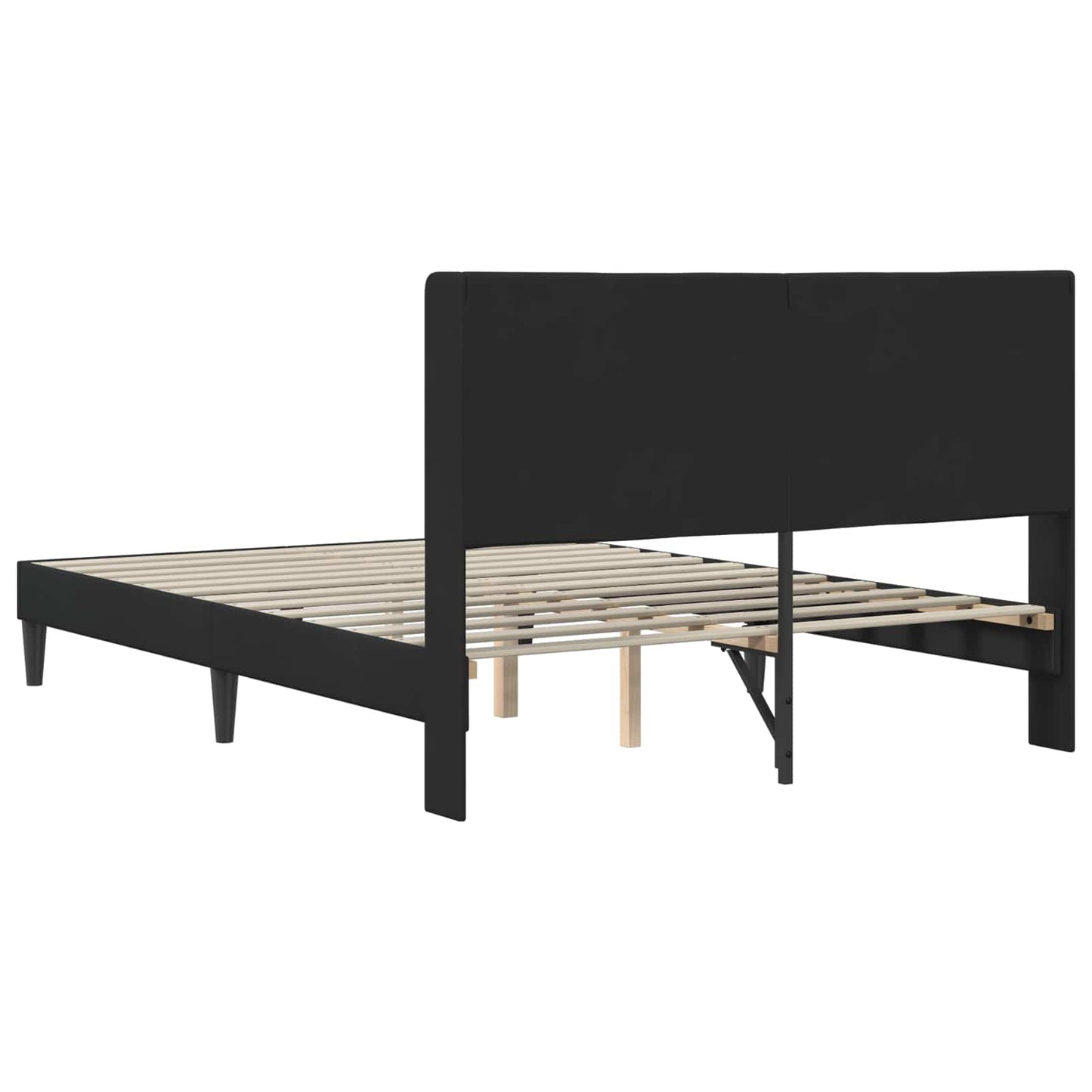 Struttura del letto con testiera Nero 140 x 200 cm Velluto | homemem39