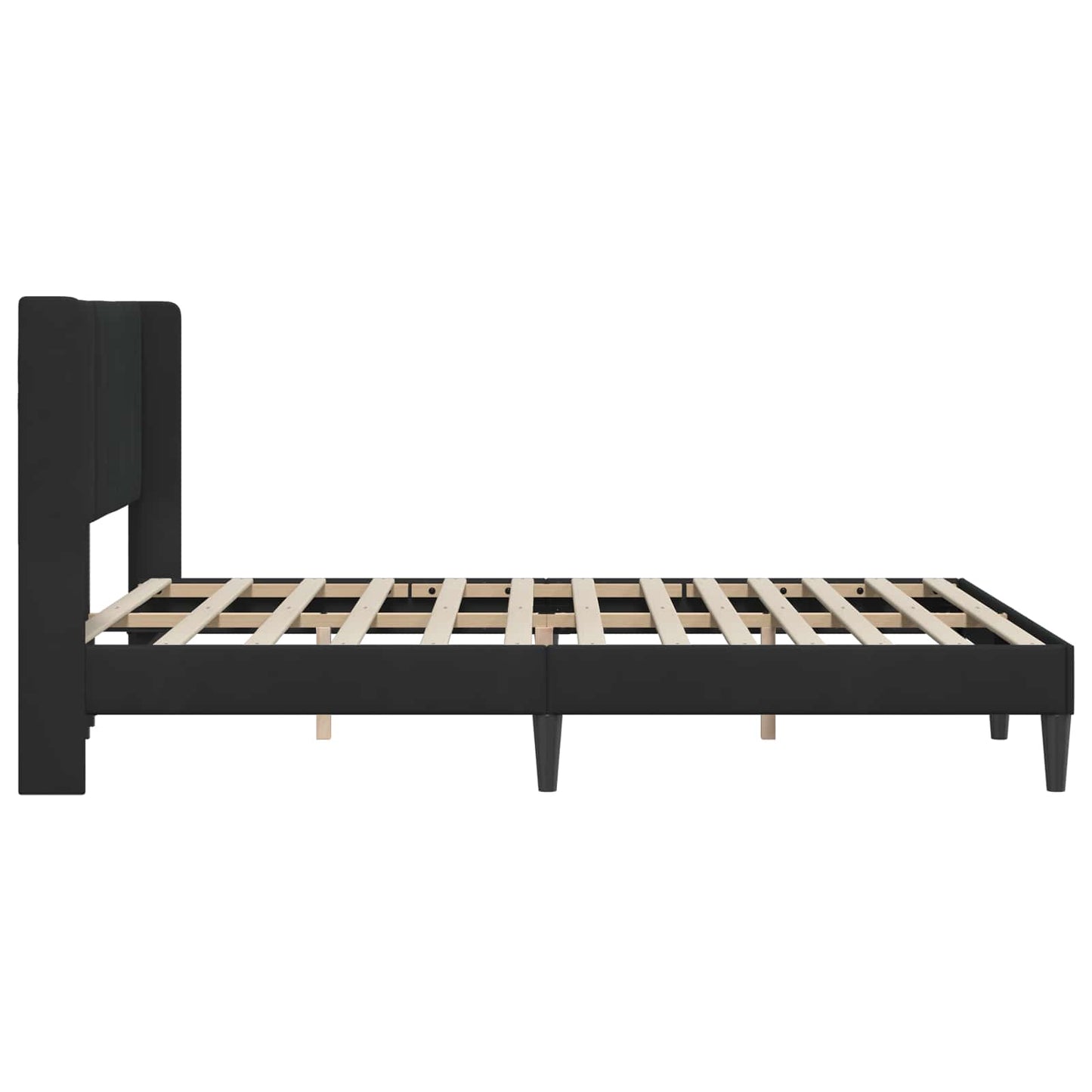 Struttura del letto con testiera Nero 140 x 200 cm Velluto | homemem39