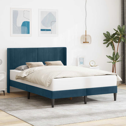 Struttura del letto con testiera Blu 140 x 200 cm Velluto | homemem39