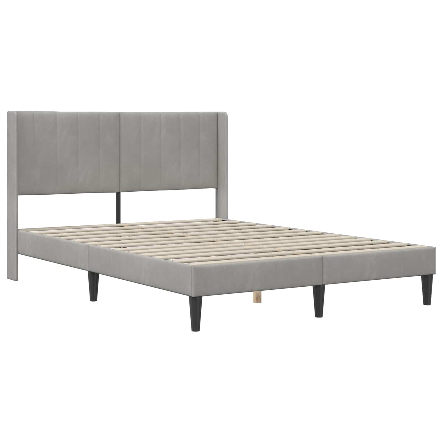 Struttura del letto Grigio Chiaro 160 x 200 cm Velluto | homemem39