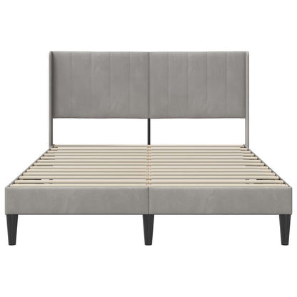 Struttura del letto Grigio Chiaro 160 x 200 cm Velluto | homemem39