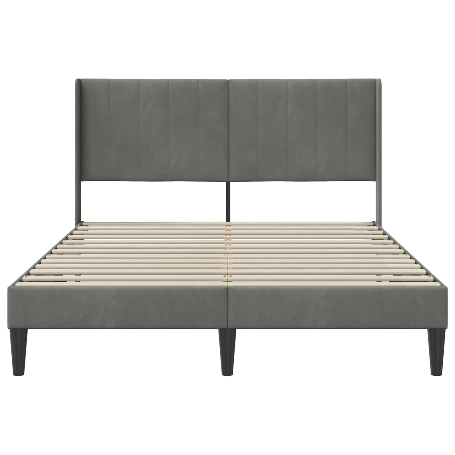 Struttura del letto Grigio Scuro 160 x 200 cm Velluto | homemem39
