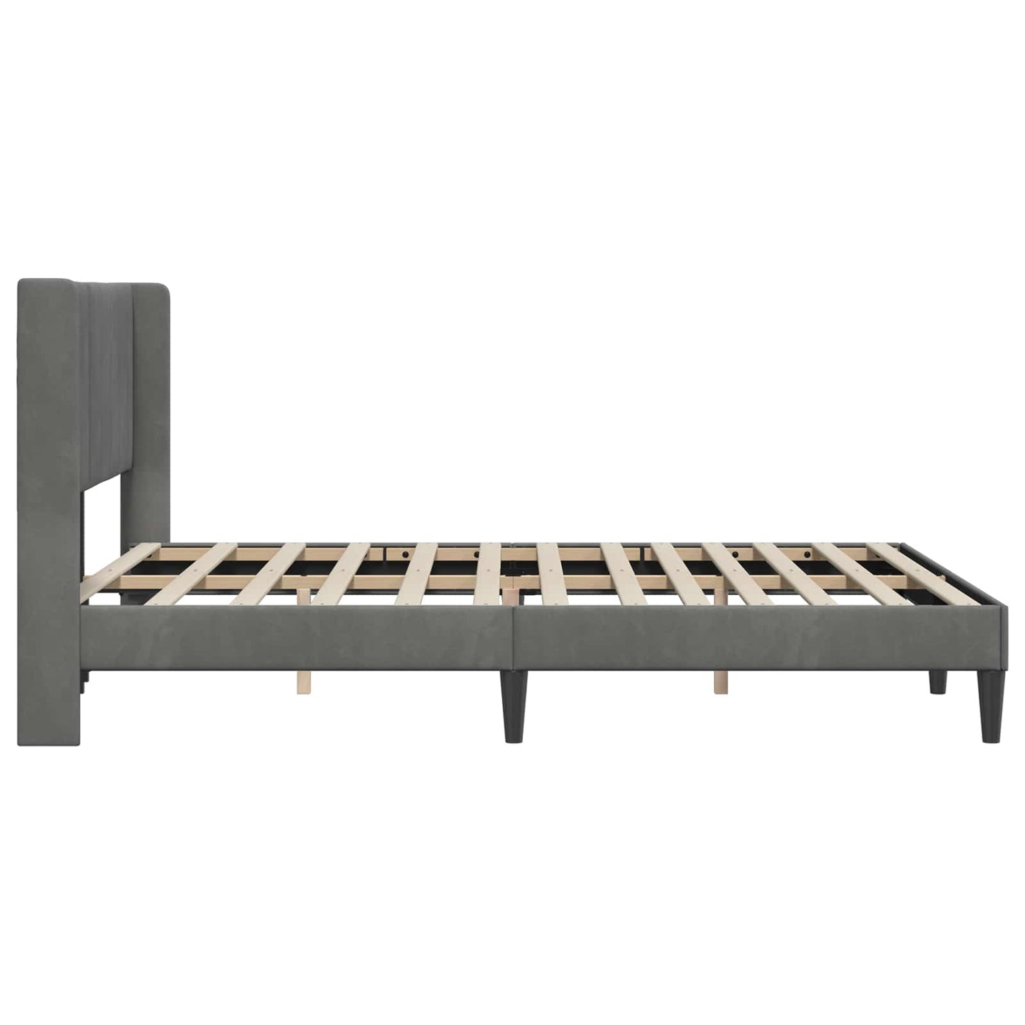 Struttura del letto Grigio Scuro 160 x 200 cm Velluto | homemem39