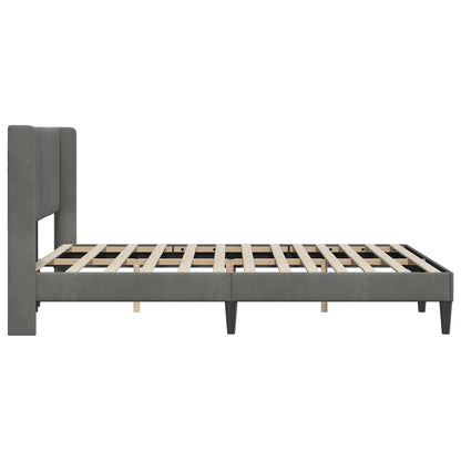 Struttura del letto Grigio Scuro 160 x 200 cm Velluto | homemem39
