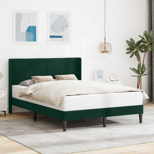 Struttura del letto Verde Scuro 160 x 200 cm Velluto | homemem39