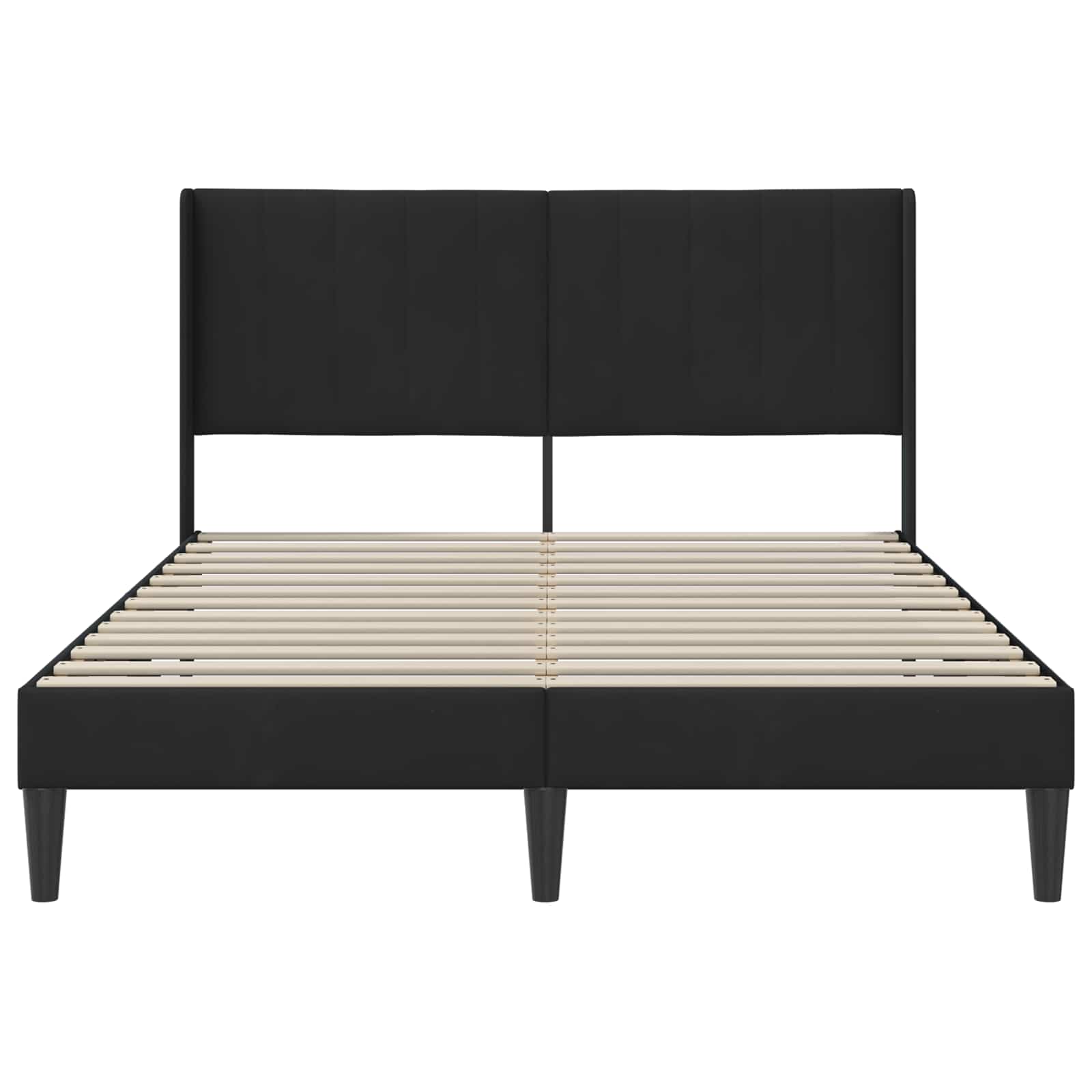 Struttura del letto con testiera Nero 160 x 200 cm Velluto | homemem39