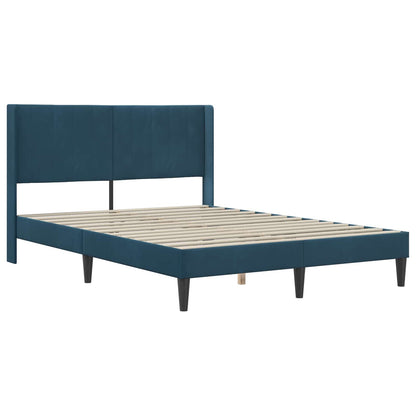 Struttura del letto con testiera Blu 160 x 200 cm Velluto | homemem39