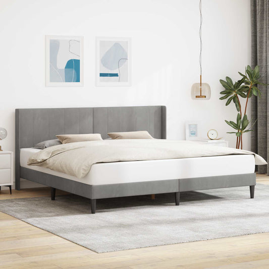 Struttura del letto Grigio Chiaro 180 x 200 cm Velluto | homemem39