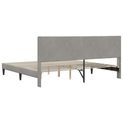 Struttura del letto Grigio Chiaro 180 x 200 cm Velluto | homemem39