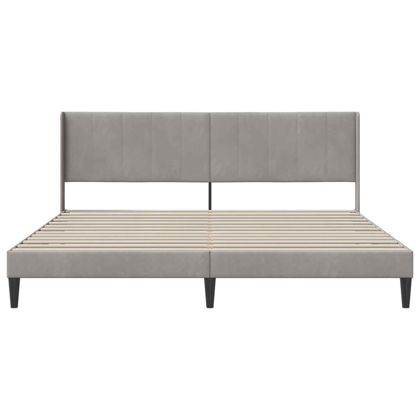 Struttura del letto Grigio Chiaro 180 x 200 cm Velluto | homemem39