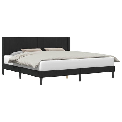 Struttura del letto con testiera Nero 180 x 200 cm Velluto | homemem39