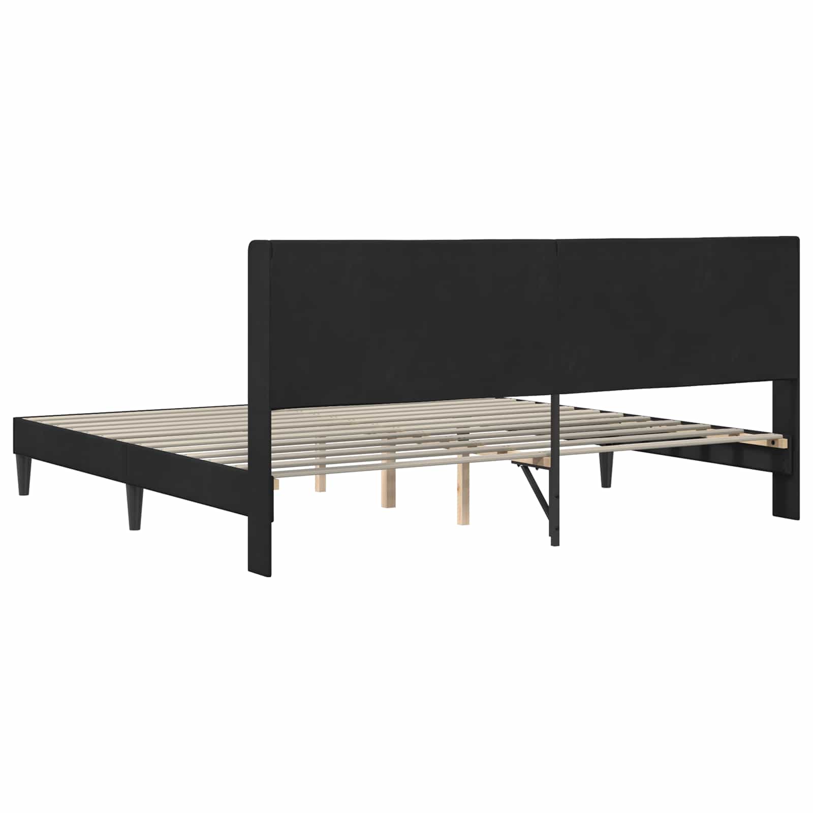 Struttura del letto con testiera Nero 180 x 200 cm Velluto | homemem39