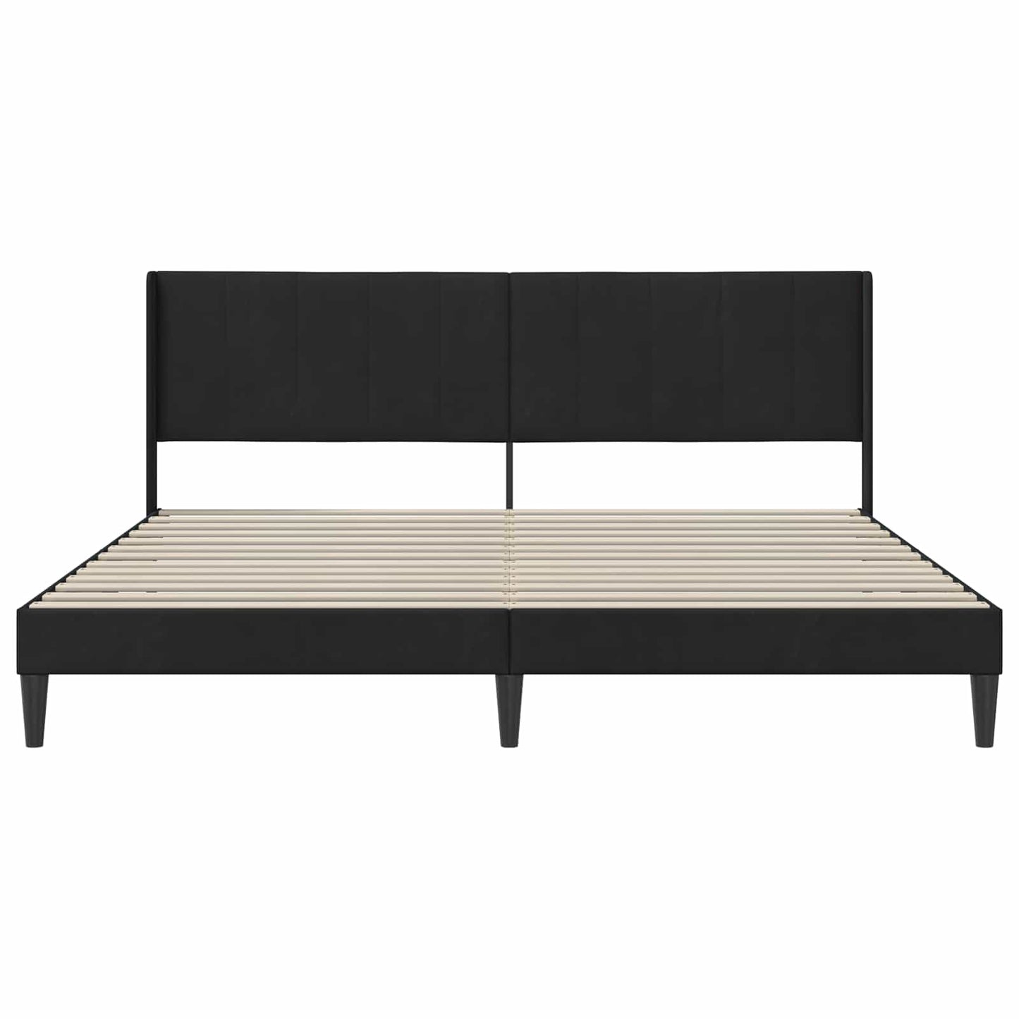 Struttura del letto con testiera Nero 180 x 200 cm Velluto | homemem39