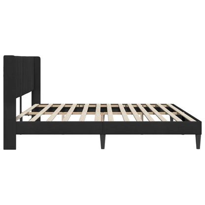 Struttura del letto con testiera Nero 180 x 200 cm Velluto | homemem39