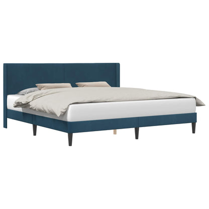 Struttura del letto con testiera Blu 180 x 200 cm Velluto | homemem39