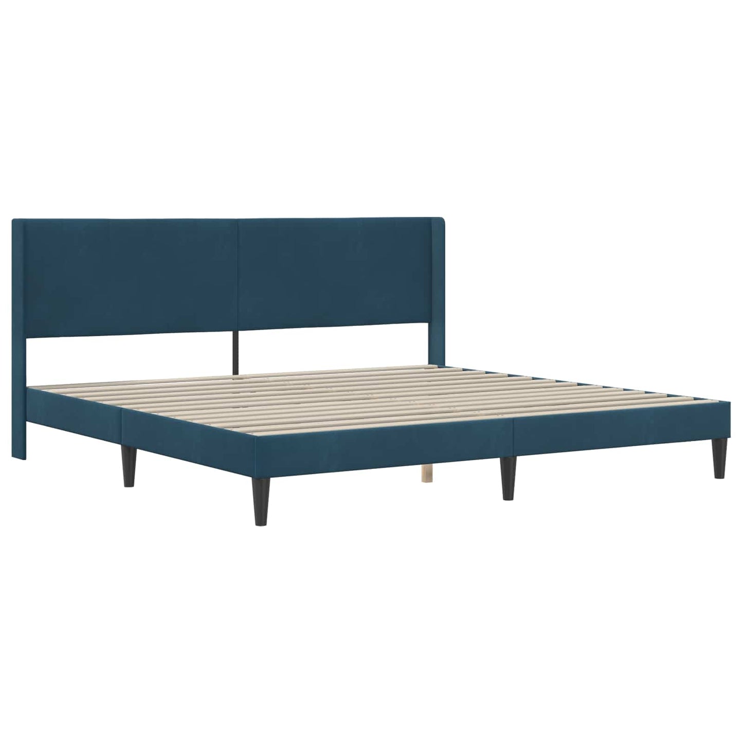 Struttura del letto con testiera Blu 180 x 200 cm Velluto | homemem39