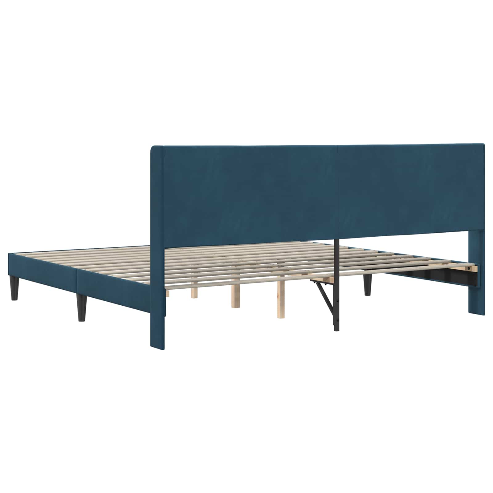 Struttura del letto con testiera Blu 180 x 200 cm Velluto | homemem39