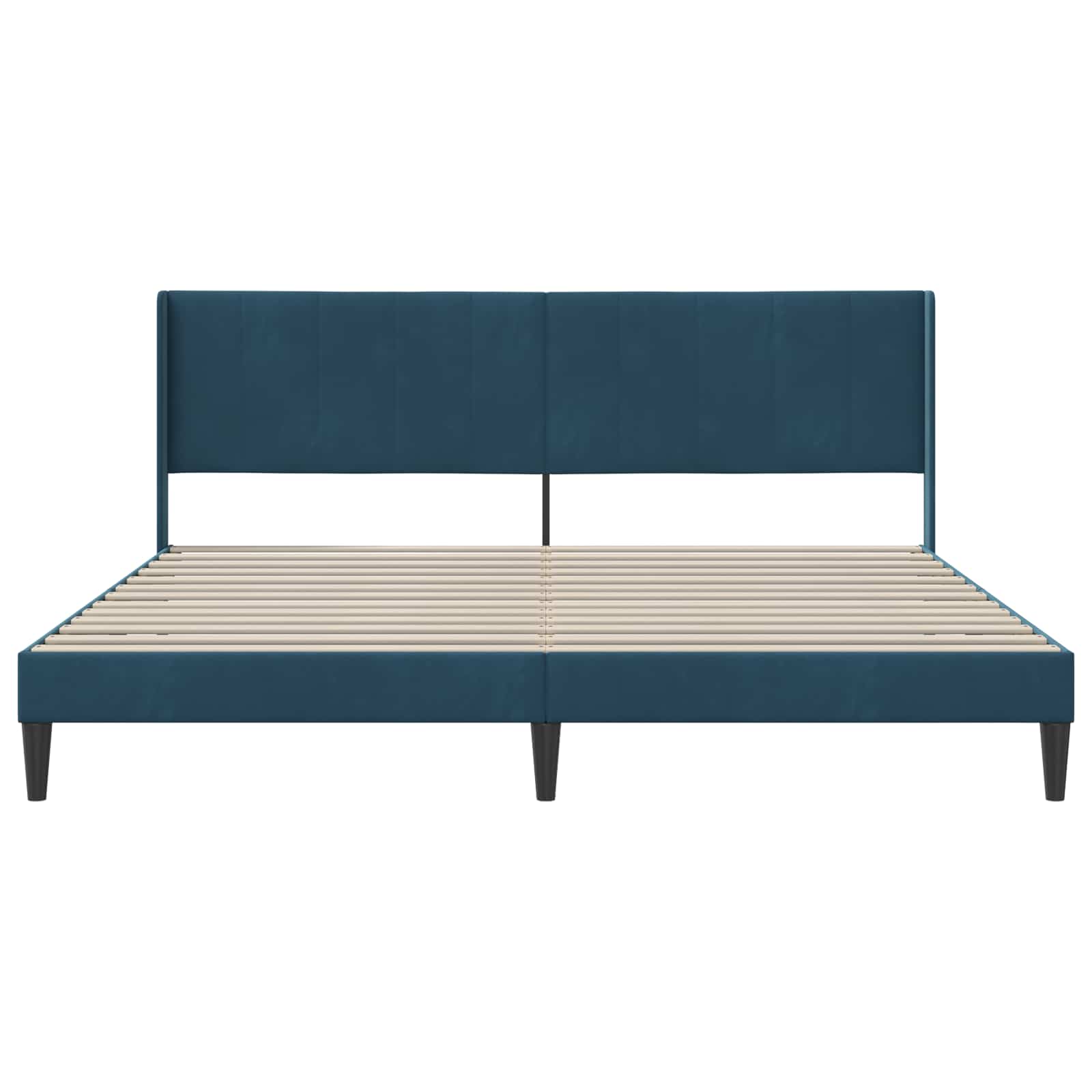 Struttura del letto con testiera Blu 180 x 200 cm Velluto | homemem39