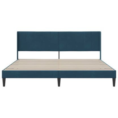 Struttura del letto con testiera Blu 180 x 200 cm Velluto | homemem39