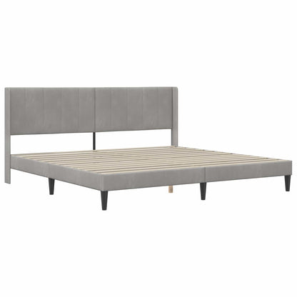 Struttura del letto Grigio Chiaro 200 x 200 cm Velluto | homemem39
