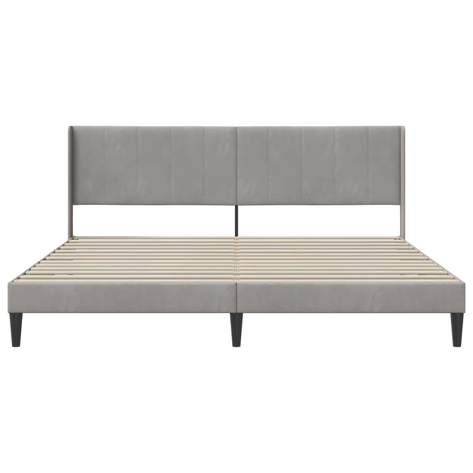 Struttura del letto Grigio Chiaro 200 x 200 cm Velluto | homemem39