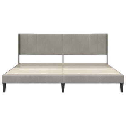 Struttura del letto Grigio Chiaro 200 x 200 cm Velluto | homemem39