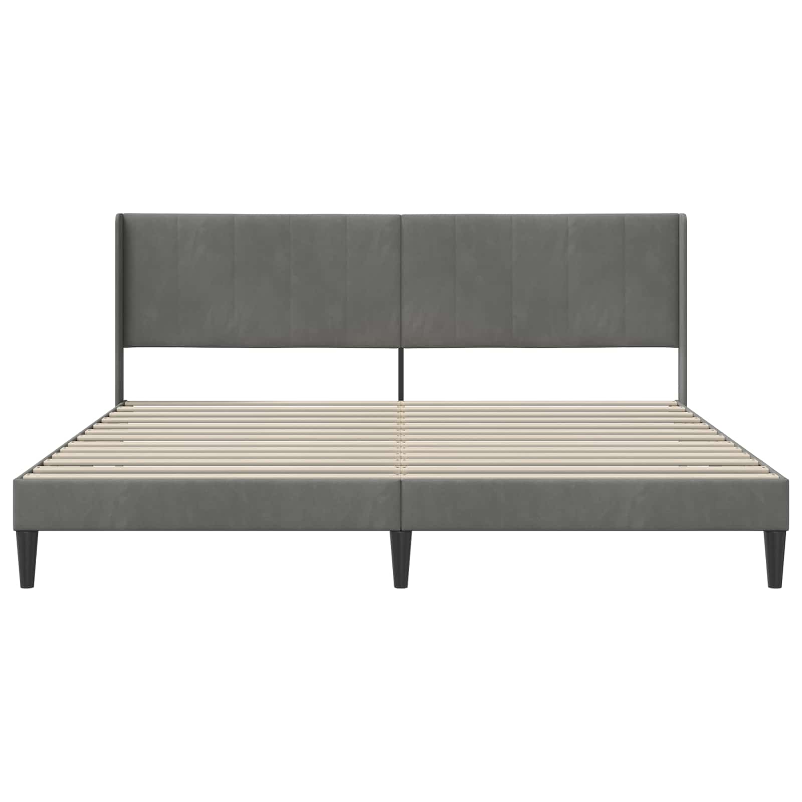 Struttura del letto Grigio Scuro 200 x 200 cm Velluto | homemem39