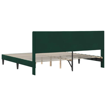 Struttura del letto Verde Scuro 200 x 200 cm Velluto | homemem39
