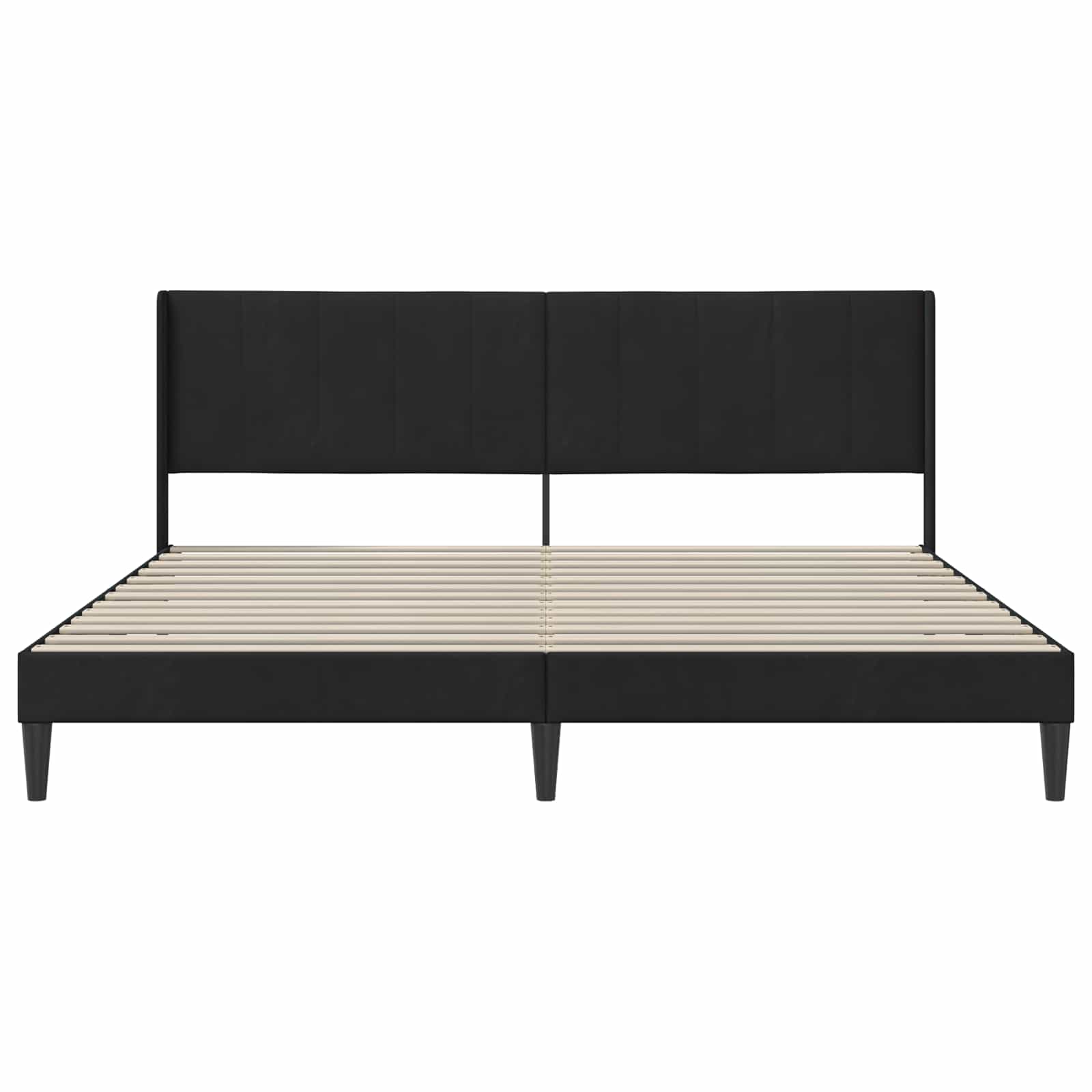 Struttura del letto con testiera Nero 200 x 200 cm Velluto | homemem39