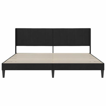 Struttura del letto con testiera Nero 200 x 200 cm Velluto | homemem39