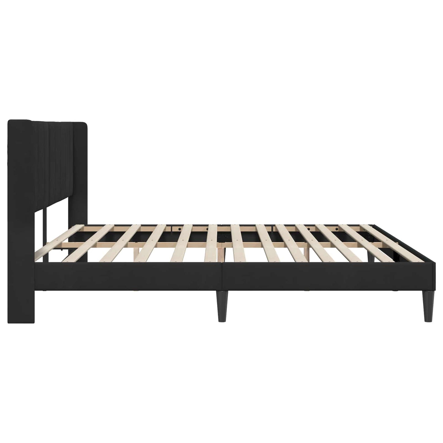 Struttura del letto con testiera Nero 200 x 200 cm Velluto | homemem39