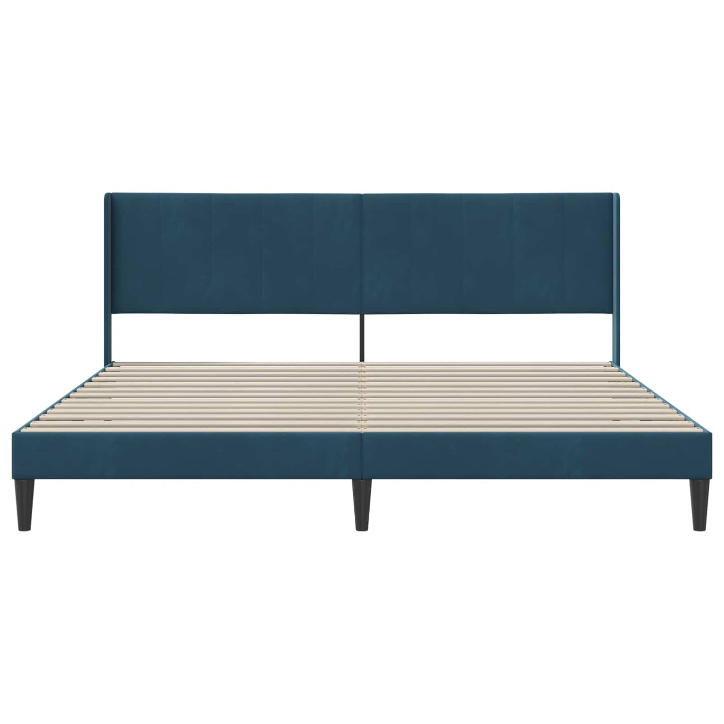 Struttura del letto con testiera Blu 200 x 200 cm Velluto | homemem39
