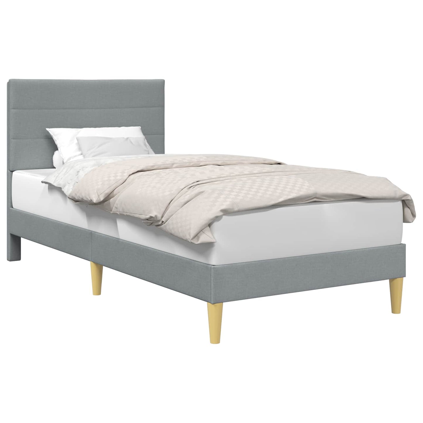 Struttura del letto Grigio Chiaro 80 x 200 cm Tessuto | homemem39