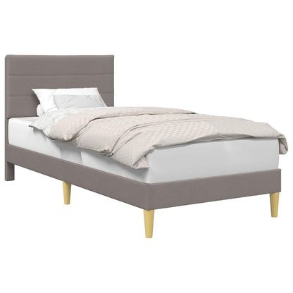 Struttura del letto con testiera Tortora 80 x 200 cm Tessuto | homemem39