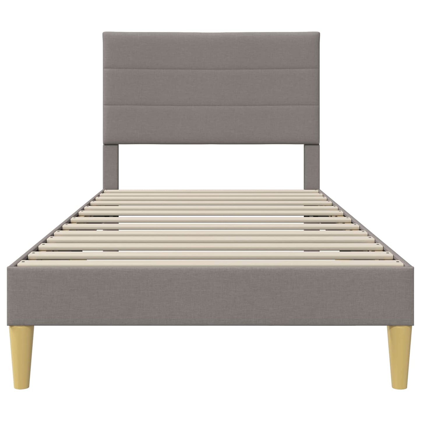 Struttura del letto con testiera Tortora 80 x 200 cm Tessuto | homemem39