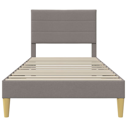 Struttura del letto con testiera Tortora 80 x 200 cm Tessuto | homemem39