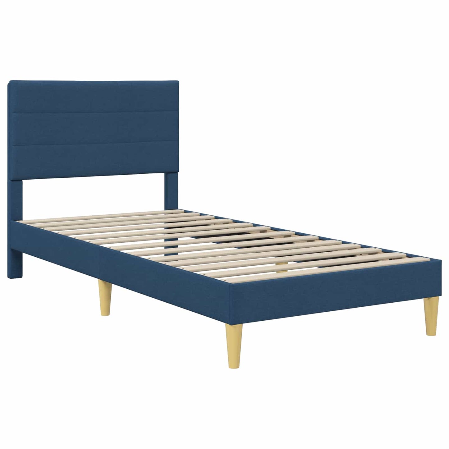 Struttura del letto con testiera Blu 80 x 200 cm Tessuto | homemem39