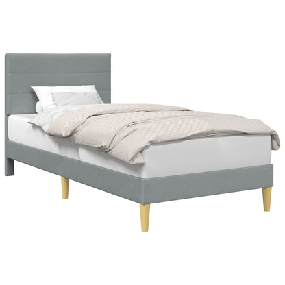Struttura del letto Grigio Chiaro 90 x 190 cm Tessuto | homemem39