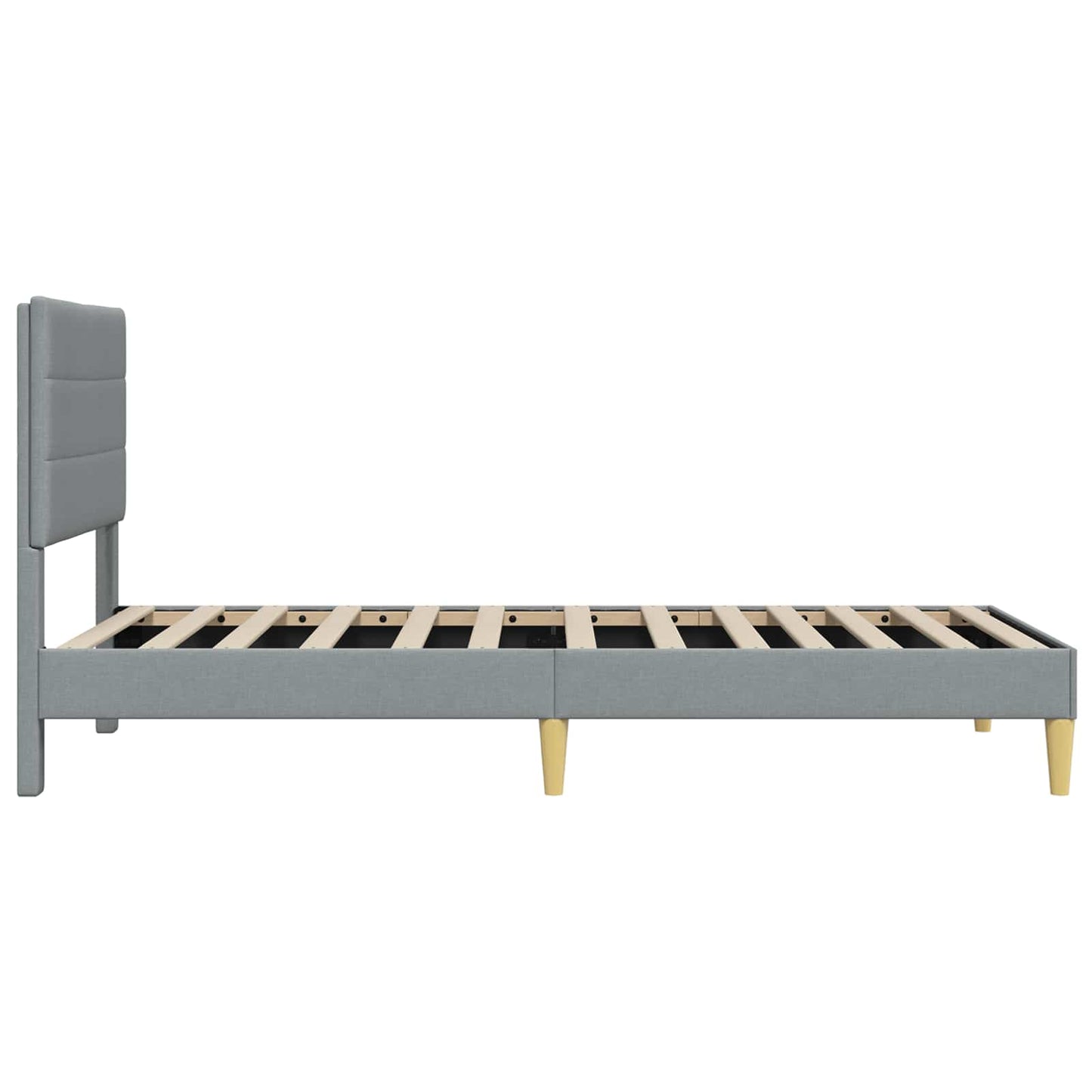 Struttura del letto Grigio Chiaro 90 x 190 cm Tessuto | homemem39