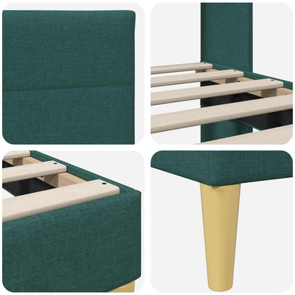 Struttura del letto Verde Scuro 90 x 190 cm Tessuto | homemem39
