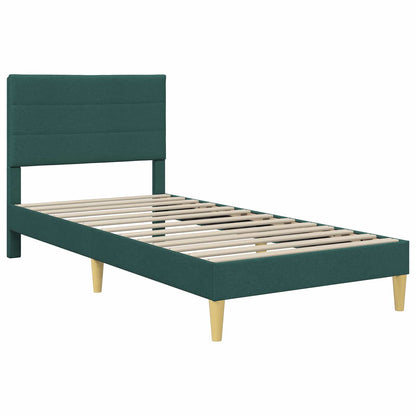 Struttura del letto Verde Scuro 90 x 190 cm Tessuto | homemem39
