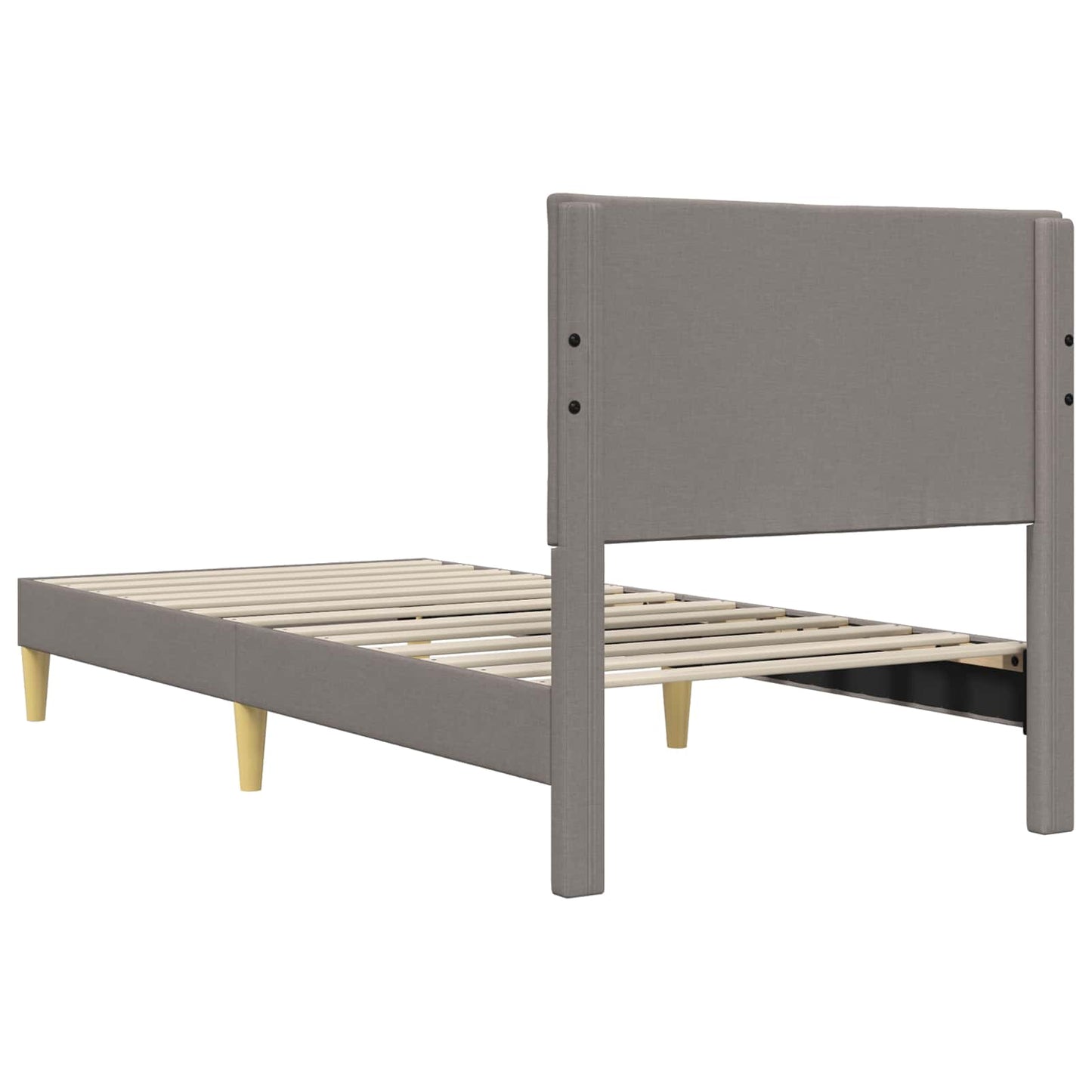 Struttura del letto con testiera Tortora 90 x 190 cm Tessuto | homemem39