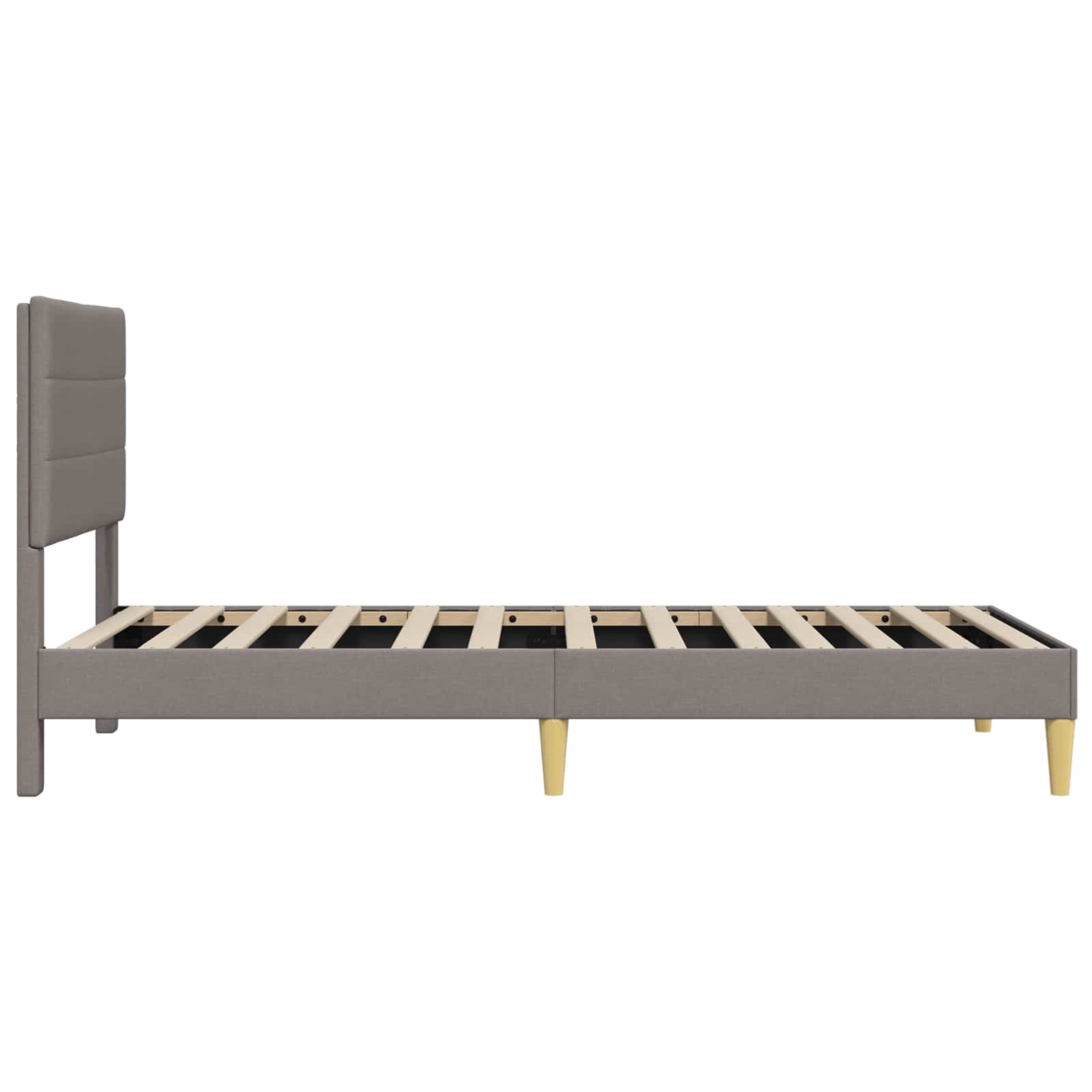 Struttura del letto con testiera Tortora 90 x 190 cm Tessuto | homemem39
