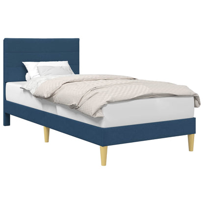 Struttura del letto con testiera Blu 90 x 190 cm Tessuto | homemem39