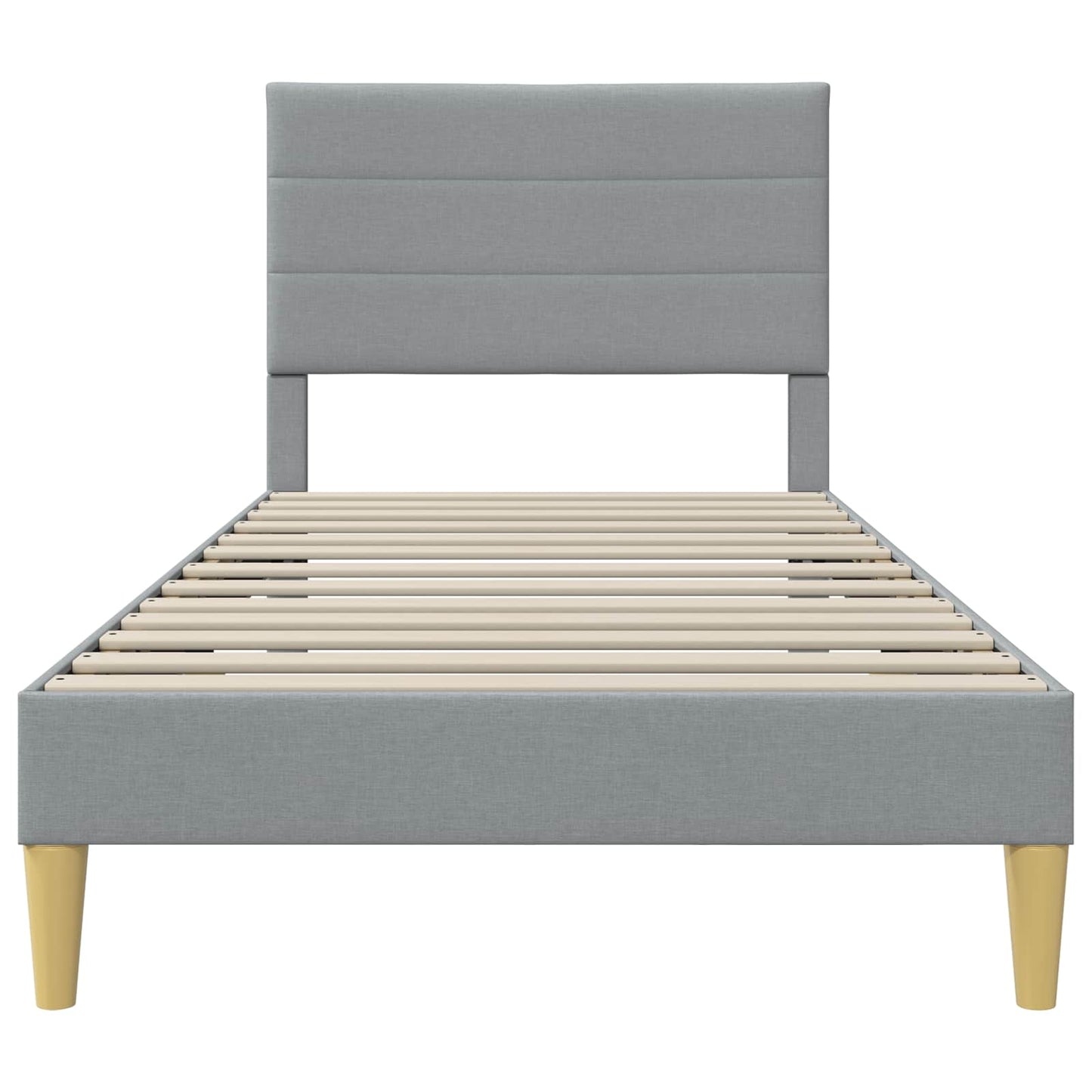 Struttura del letto Grigio Chiaro 90 x 200 cm Tessuto | homemem39