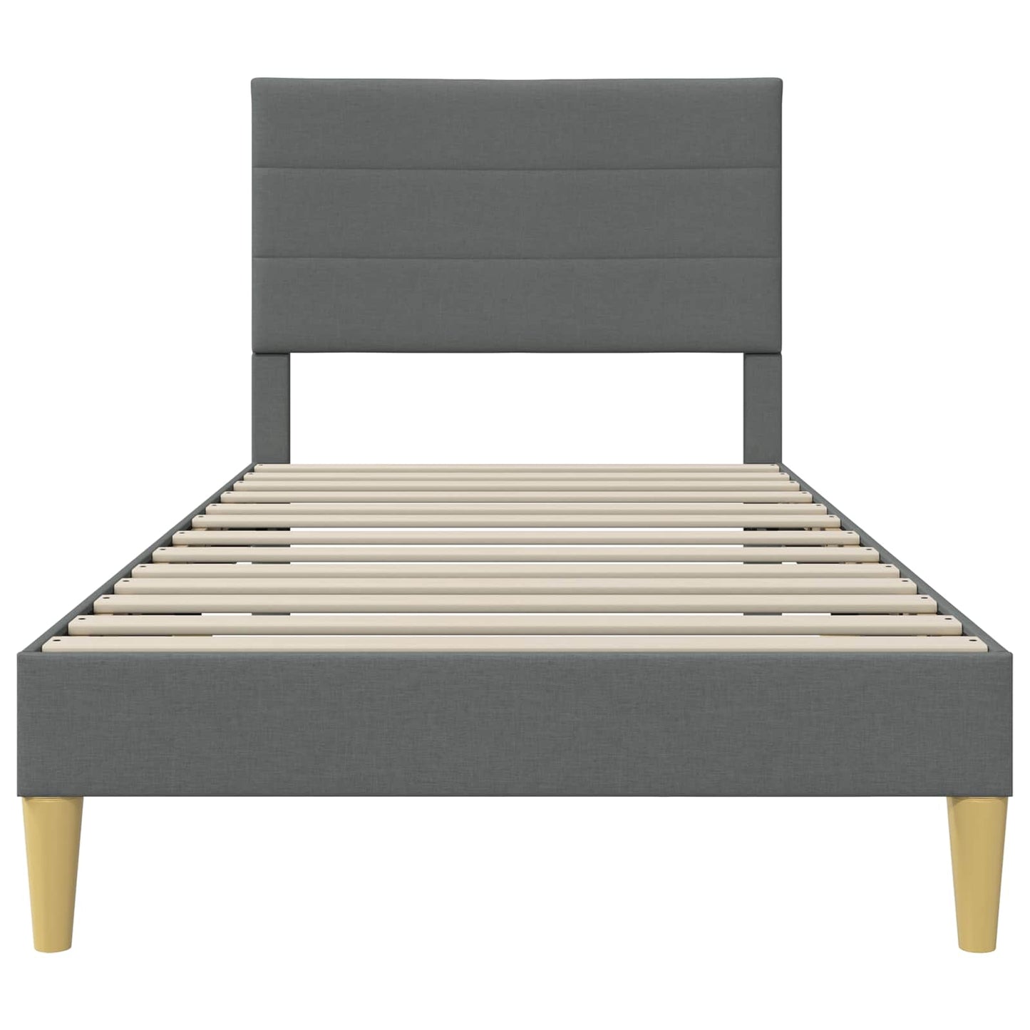Struttura del letto Grigio Scuro 90 x 200 cm Tessuto | homemem39