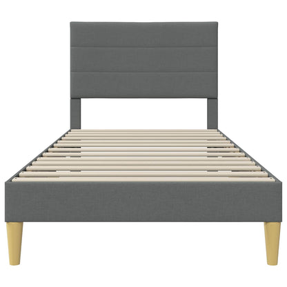 Struttura del letto Grigio Scuro 90 x 200 cm Tessuto | homemem39