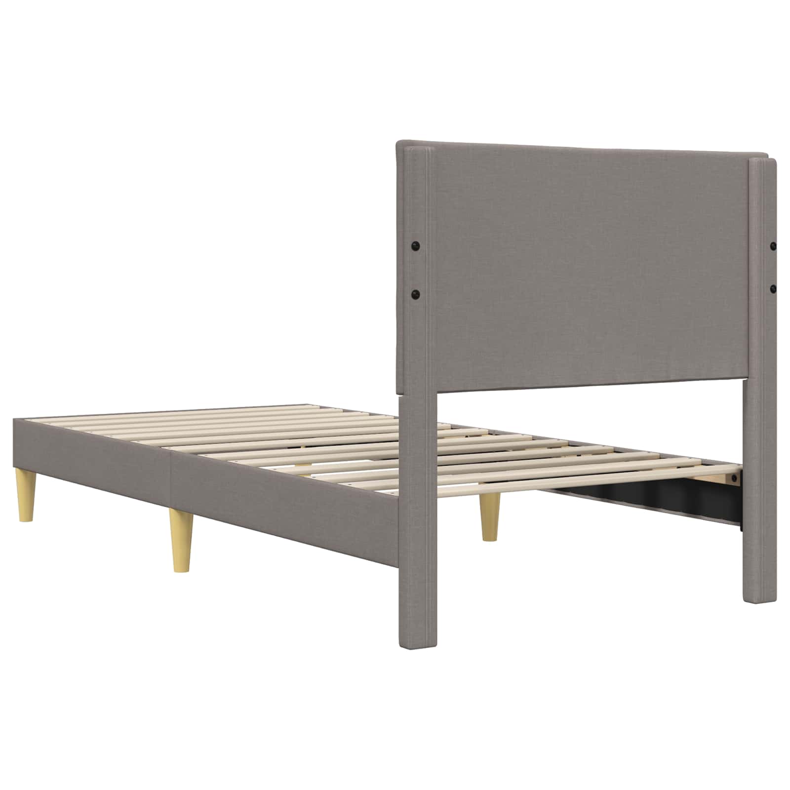 Struttura del letto con testiera Tortora 90 x 200 cm Tessuto | homemem39