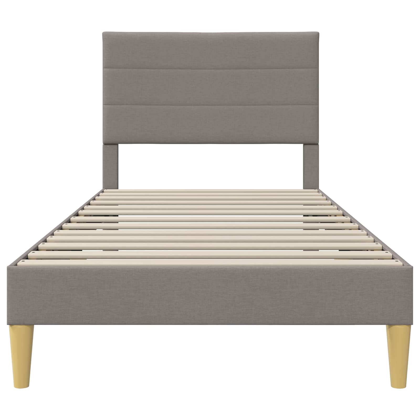 Struttura del letto con testiera Tortora 100 x 200 cm Tessuto | homemem39